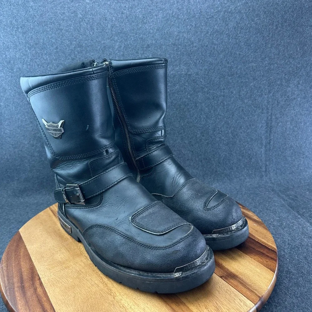 Harley-Davidson Men's 13 Shift Engineer Zip Black 9-Inch Motorcycle Boots D95115